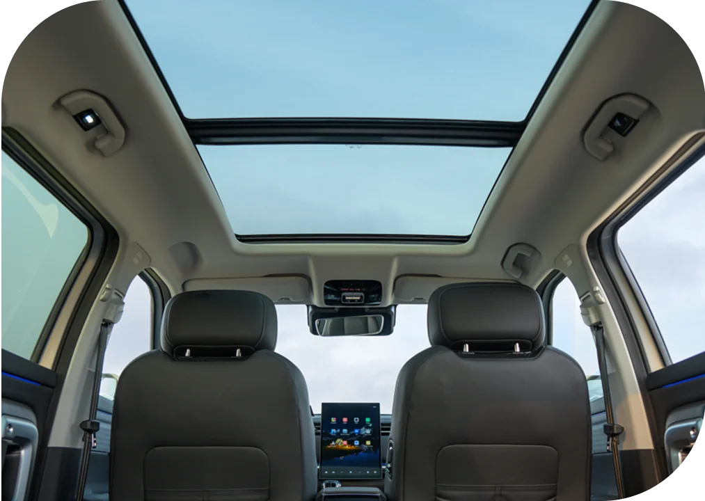 Electric reclining rear seats